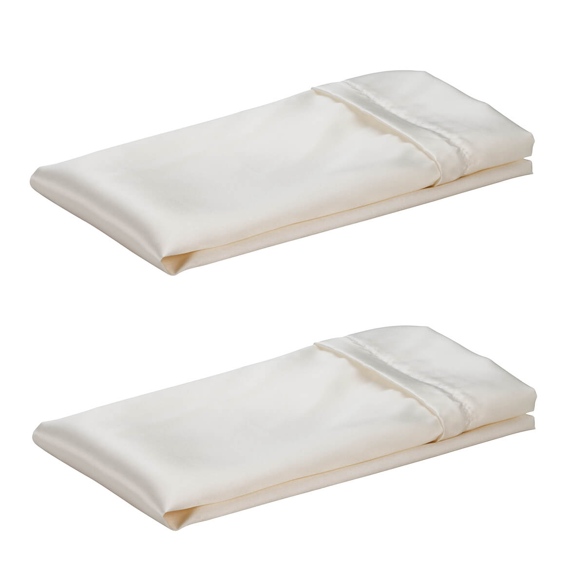 King Satin Pillowcase Set of 2, Ivory, N/A 842536170563 | eBay