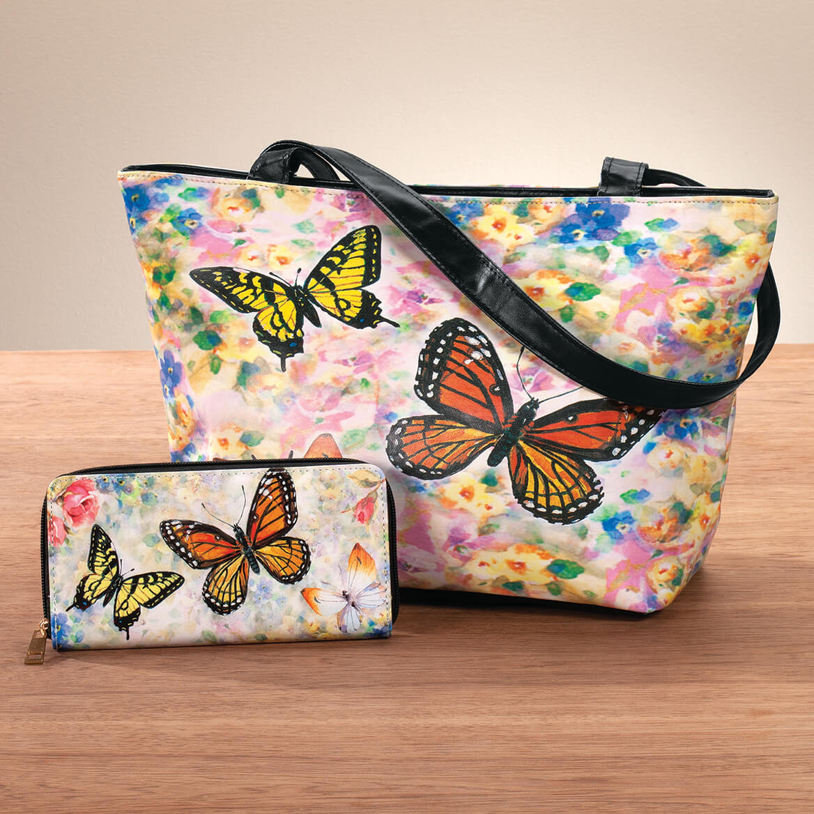 Designer Butterfly Handbag and Wallet, Women’s Shoulder Purse and Wallet Combo, | eBay